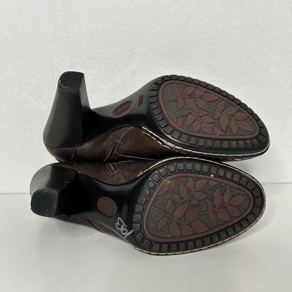 Sofft Brown Leather Heel Ankle Boots Booties Size 9 Dressy Career - Picture 8 of 8